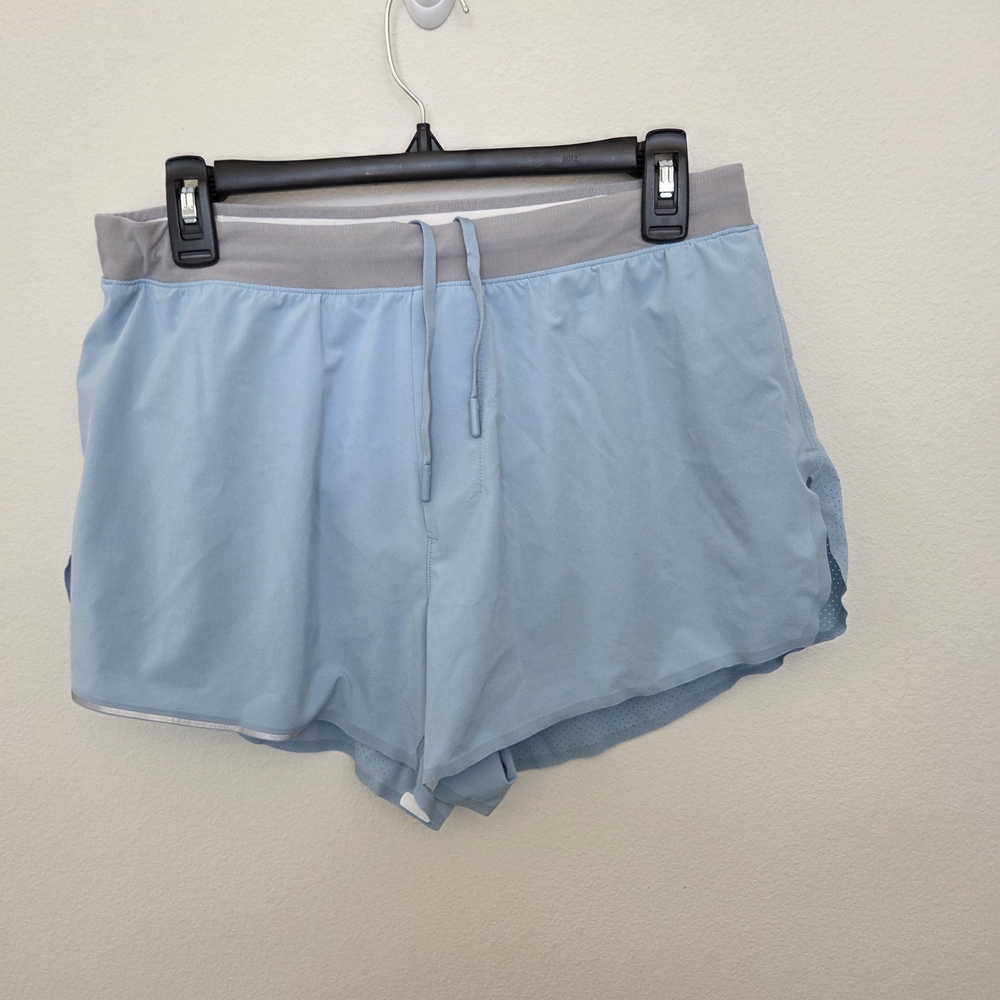 Lululemon Athletica Light Blue Mens Large Fast And Free 3in Shorts